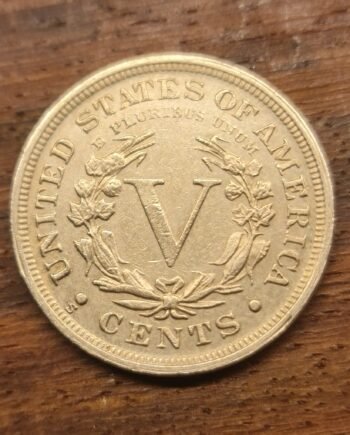 1912-S Liberty Head V Nickel XF+ – Key Date | coinnazal.com | Reverse