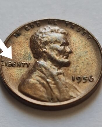 1956 USA Lincoln Wheat Penny – BIE Error – Perfect Condition