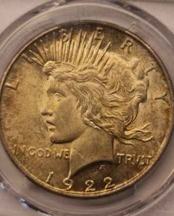 922 Peace Silver Dollar MS62 PCGS Certified | coinnazal.com