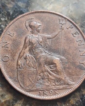 1898 UK One Penny – Queen Victoria – No Reserve price – High Grade Bronze Coin