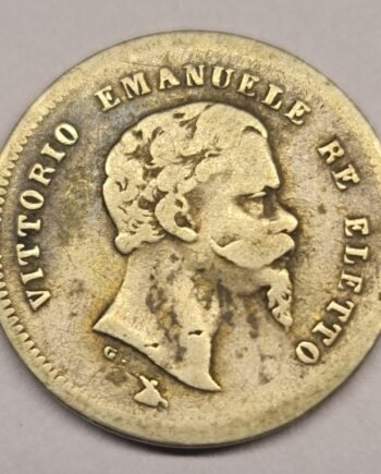 1860 Italy States 50 Centesimi | coinnazal | obverse